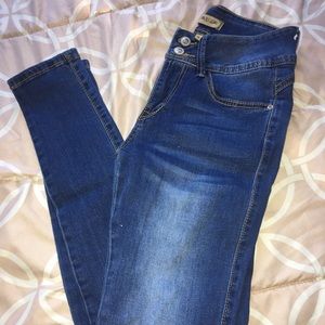 High waisted skinny jeans
